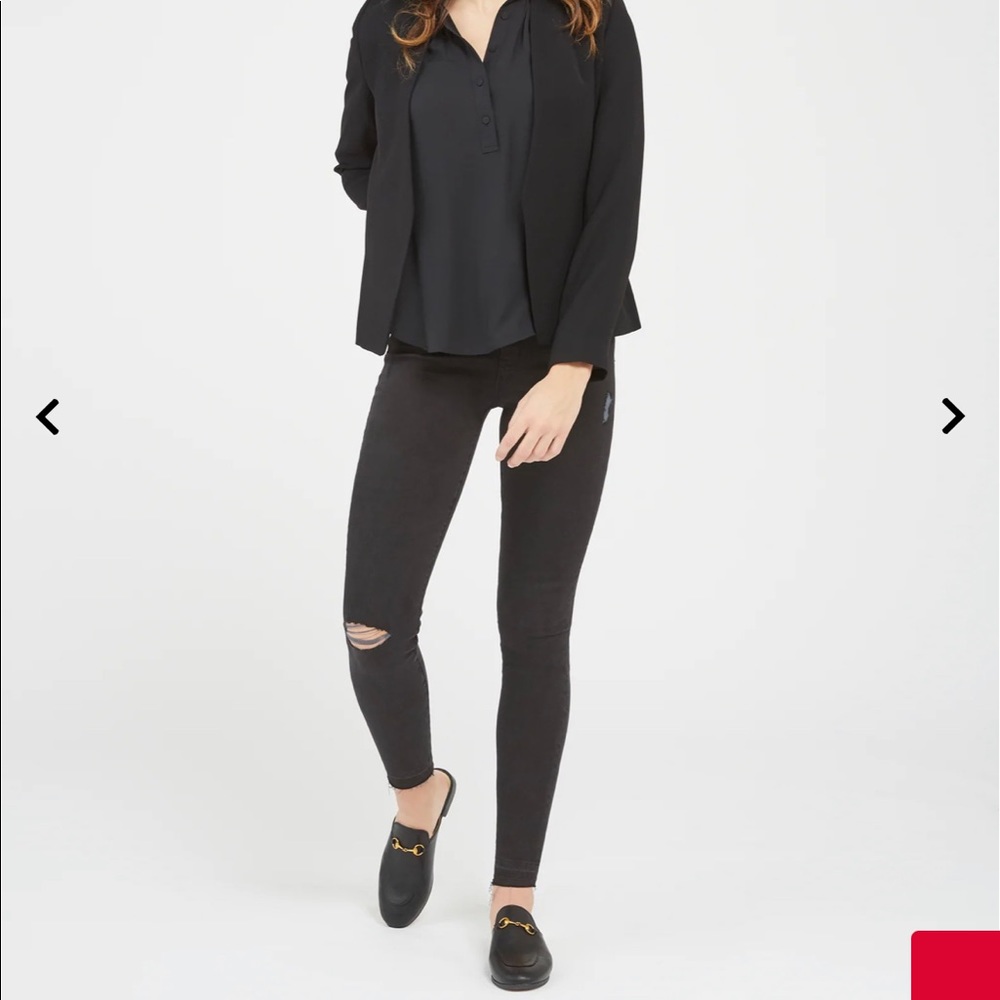 Spanx vintage black skinny jeans; size small; worn twice